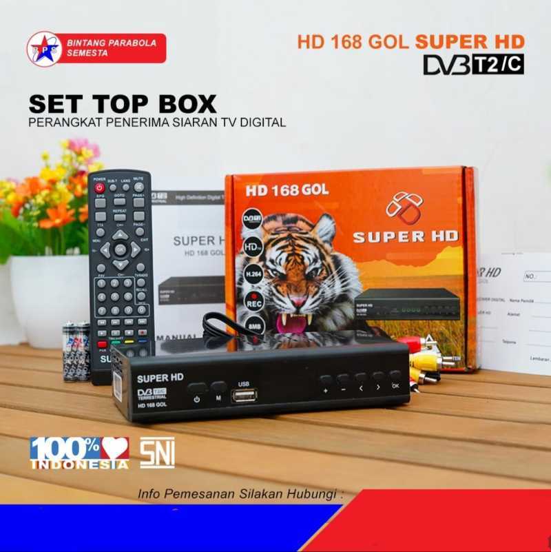 STB dvbt2 super hd 168 gol tv digital set top box