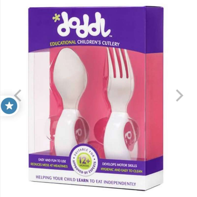 Promo Doddl Spoon And Fork Cultery Set Blw 15Yo Sendok Garpu Bayi Anak