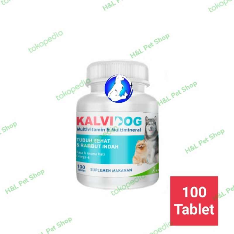 Jual Kalvidog Multi Vitamin Dan Mineral Supplement Anjing 100 Tablet di
