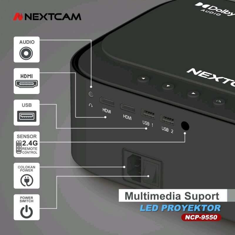 Promo projector bluetooth nextcam ncp 9550 proyektor 5500lumens Diskon ...