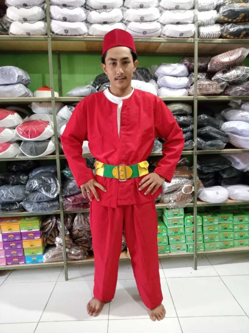 Jual BAJU PANGSI DEWASA KHUSU WARNA MERAH BAJU SILAT BAJU PALANG PINTU