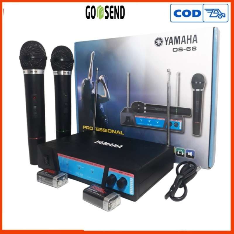 Promo Yamaha Microphone Mic Wireles Double VHF OS 68 Mikrofon Karaoke