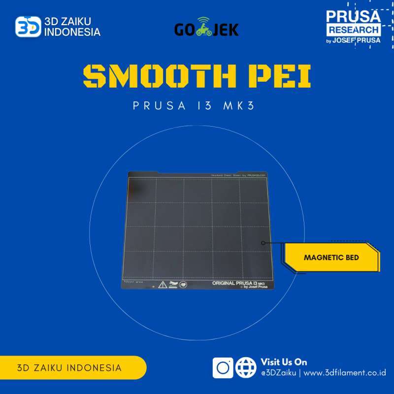 Jual Original Prusa i3 MK3 Double Smooth PEI Bed di Seller 3D