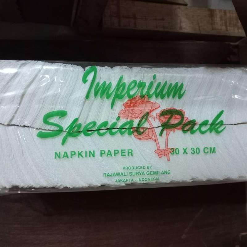Jual Tissue Imperium Napkin Logo Hijau (belah 2) di Seller Uni Kencana