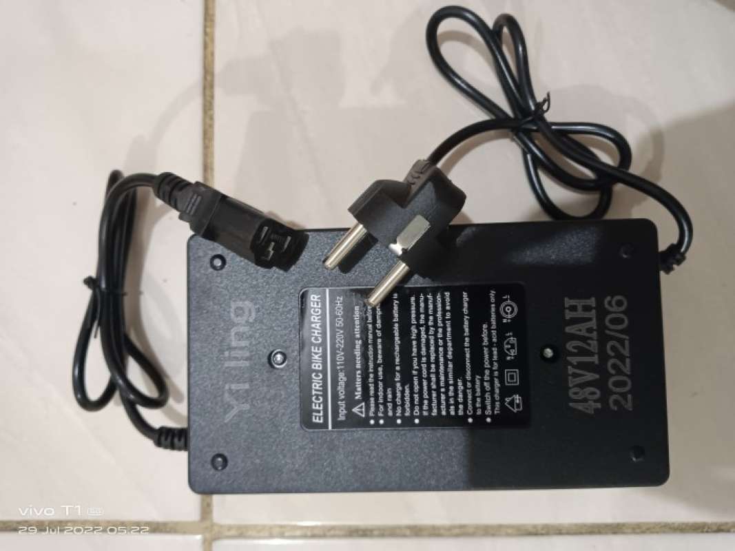 Jual CHARGER AKI BATTERY SEPEDA LISTRIK 48V 12AH SELIS MURAI UNITY