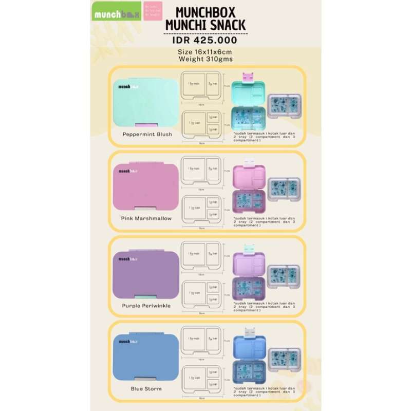 Jual MUNCHBOX MUNCHI SNACK (LUNCH BOX) di Seller Joelandjanice ...