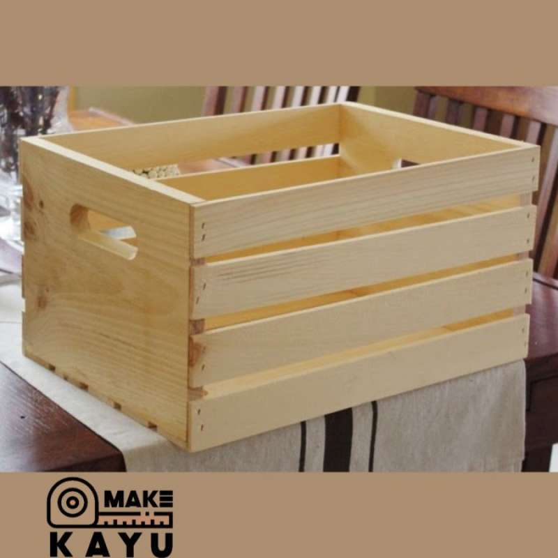 Promo wooden crate kayu jati belanda/box kayu jati belanda Diskon 23