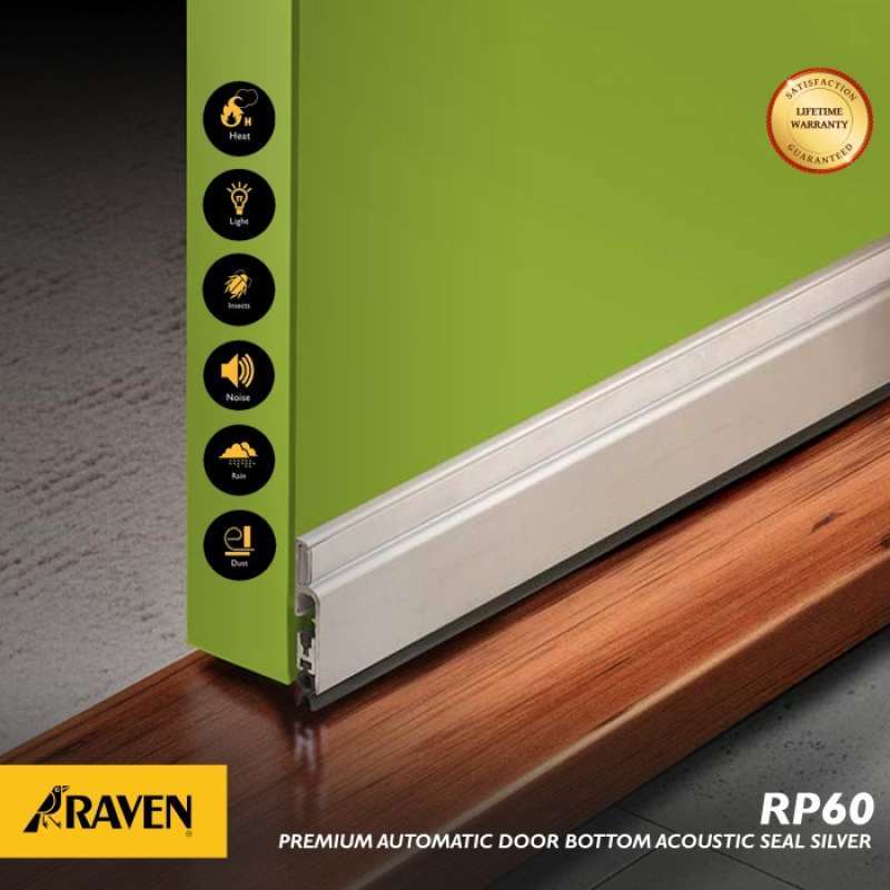 Jual RAVEN Automatic Door Bottom Seal RP60 Silver/Penutup celah bawah