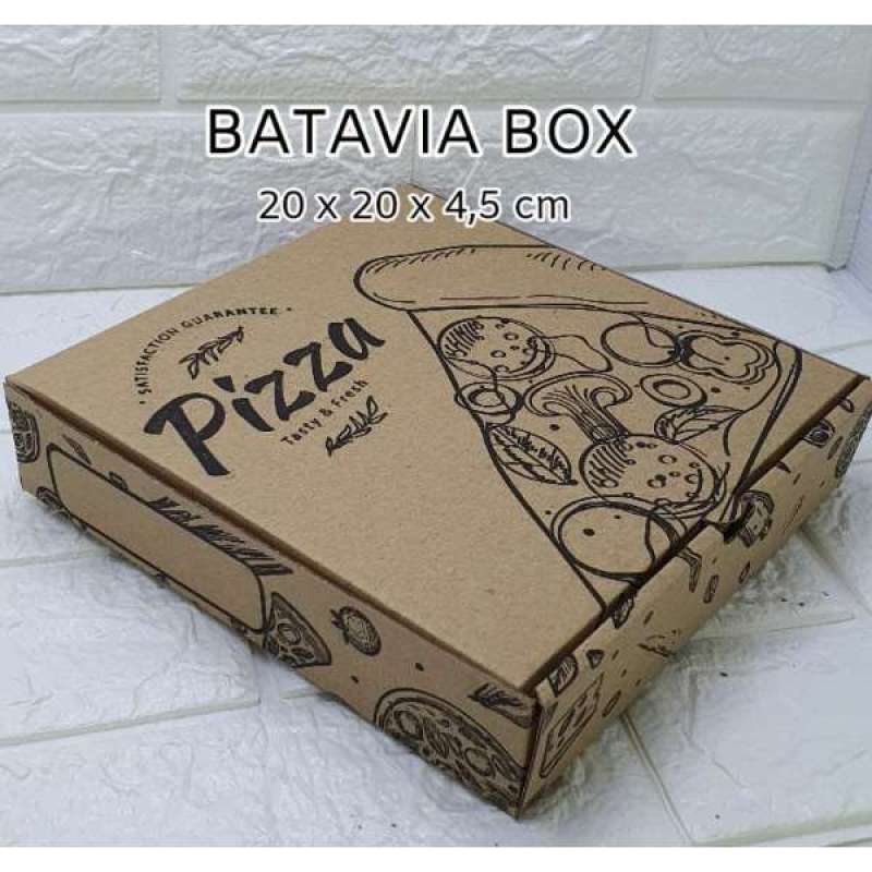 Jual Box Pizza/Kotak Pizza 10 pcs 20x20 Type Coklat Slice di Seller