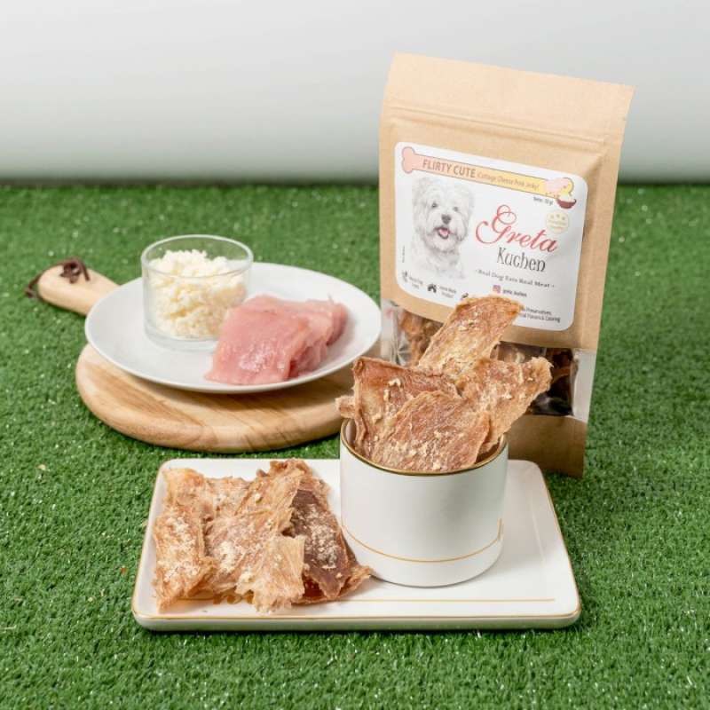 Promo Greta Kuchen Flirty Cute Cottage Cheese Pork Jerky Cemilan