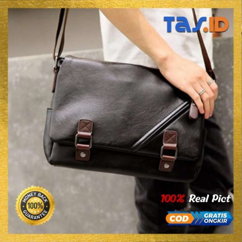 Jual Tas Selempang Pria Kulit Kerja Kuliah Jalan Premium Import Hito Di