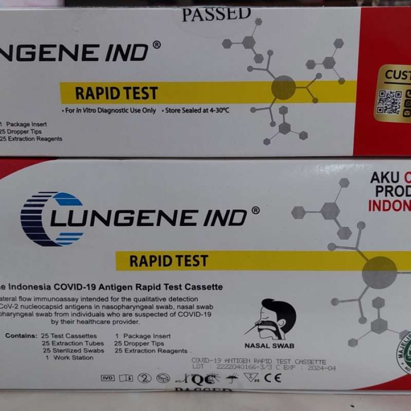 Promo Test Swab Antigen Lungene Indonesia Merah Putih Kemenkes Isi 25