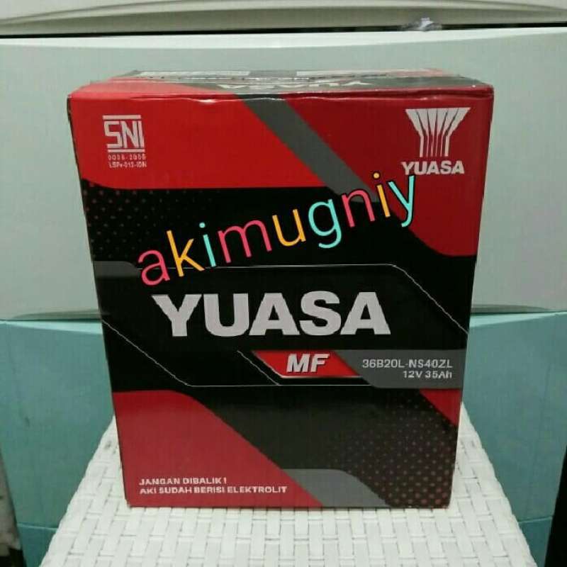 Jual aki ns40zl yuasa mf aki kering 12v 35ah gs ns varta massiv di