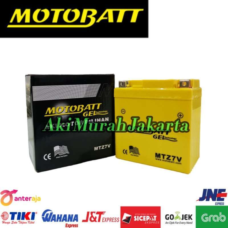 Jual Aki Motor Yamaha Aerox Motobatt MTZ7V Aki Gel / Aki kering di