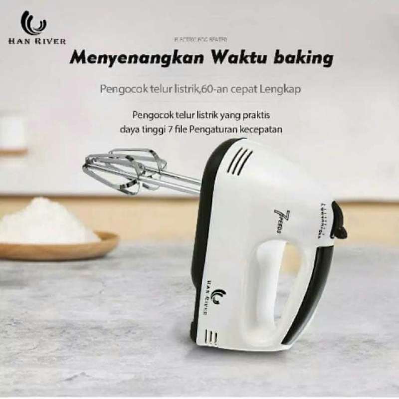 Promo Hand River Hand Mixer Alat Pengocok Telur Adonan Kue Mixer