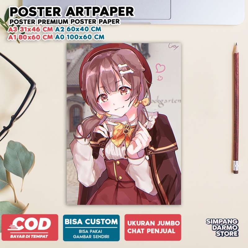 Jual Poster Inugami Korone Fans Korone-suki Hiasan Dinding Tema Anime ...