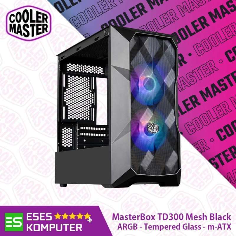 Jual Case Cooler Master MasterBox TD300 Mesh Black - m-ATX - 2X ARGB ...