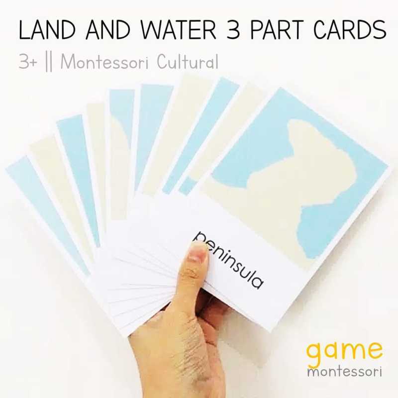 Jual Game Montessori Land And Water Form 3 Part Cards Di Seller Game ...