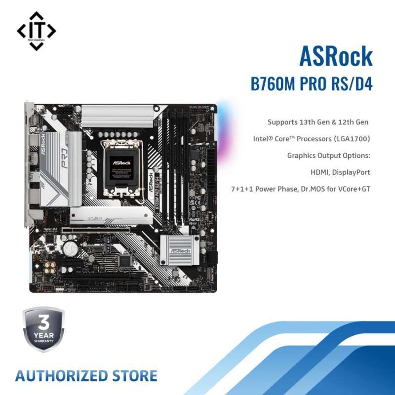 Jual ASROCK MOTHERBOARD B760M PRO RS/D4 di Seller IT Professional ...