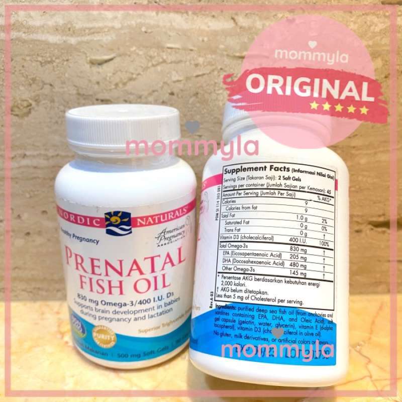 Promo NORDIC NATURALS PRENATAL DHA (90) FISH OIL OMEGA 3 VITAMIN D3 ...