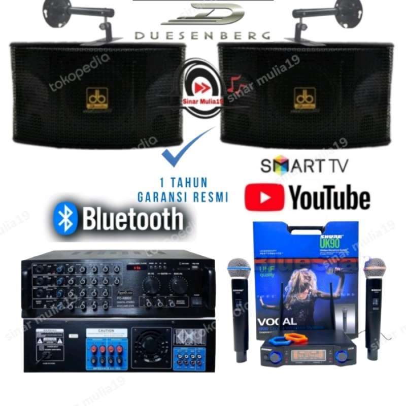Promo Paket Karaoke Set Speaker DusenBerg 10 inch Original Ampli