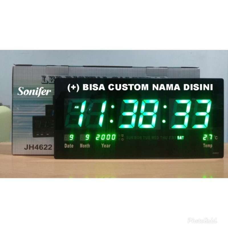 Promo Jam Dinding Digital Besar LED Clock 46 x 22 cm JH4622 Diskon 33