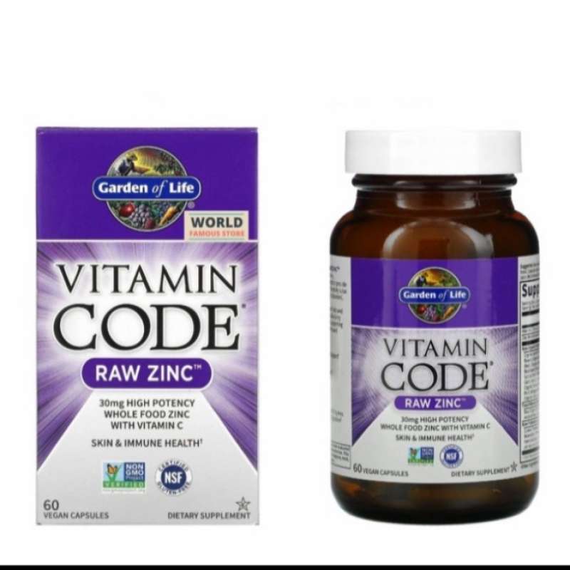Promo (DIJAMIN ORIGINAL) garden of life vitamin code raw zinc 60