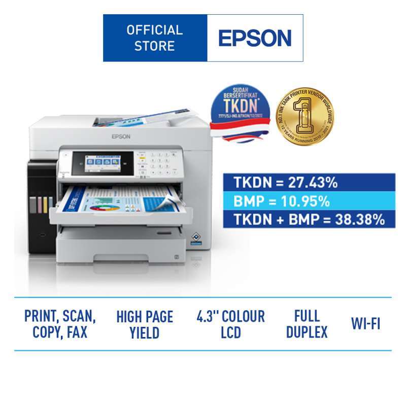 Jual Printer Epson L15180 A3 Wifi Duplex Multifunction Ink Tank Di