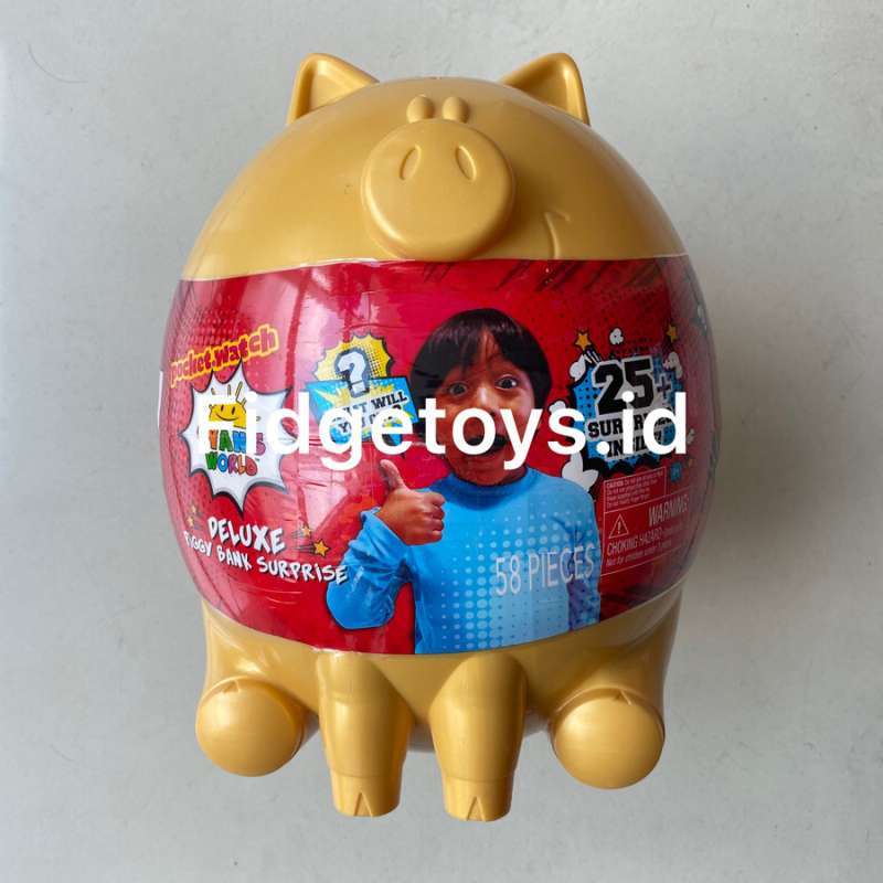 Jual Ryan's World Ryan Toys Gold Deluxe Piggy Bank Surprise Hot