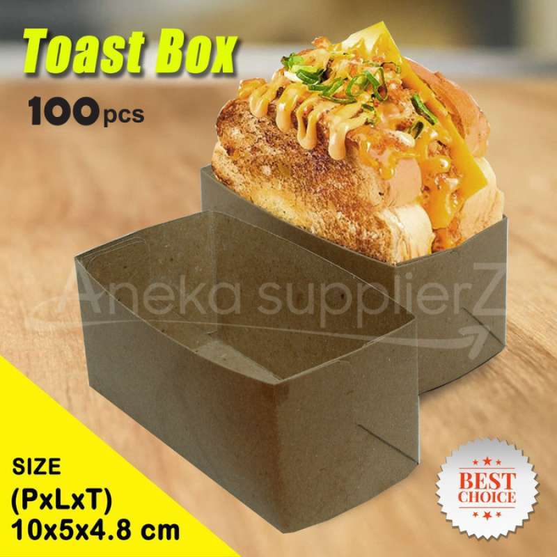 Promo Kotak Box Dus Roti Bakar | Kraft Coklat (100 Pcs) Diskon 17% Di ...