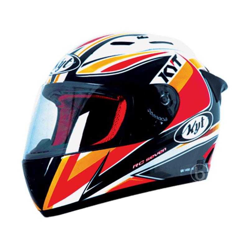 Jual KYT RC SEVEN #5 Helm Full Face - Black Red Orange