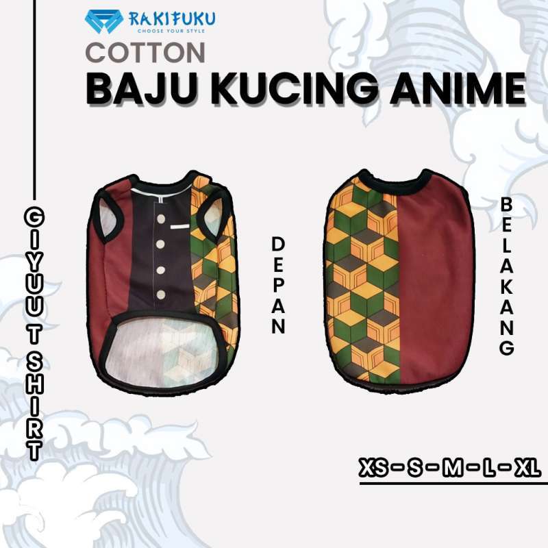 Jual Baju Kucing Anime Kartun Lucu Murah Giyuu Tomioka Kimetsu no Yaiba