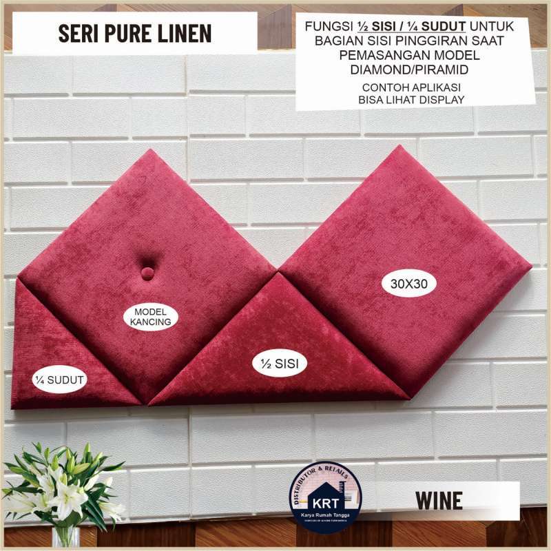 Jual PURE LINEN Headboard Bed Wall Panel Kedap Suara/Wall Foam 3D