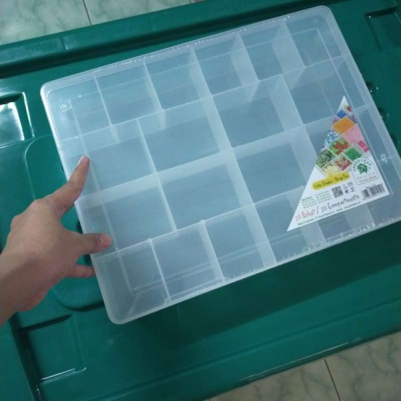 Jual Kotak Perkakas 20 Sekat Green Leaf 1419 Plastik Box Container ...