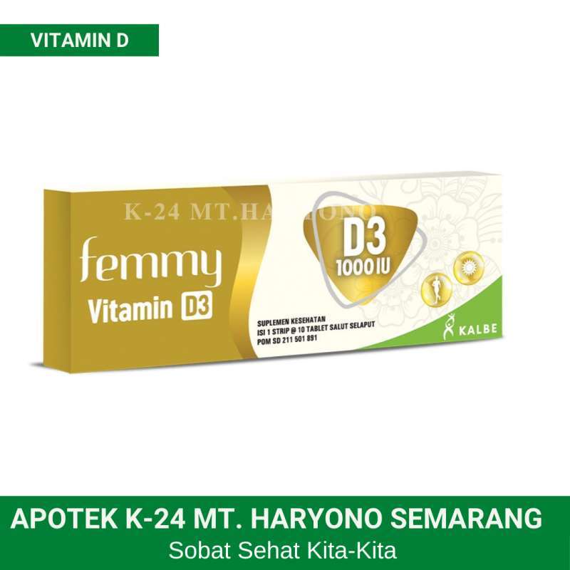 Jual Femmy Vitamin D3 1000 IU 10 Tablet di Seller K24 MT.Haryono