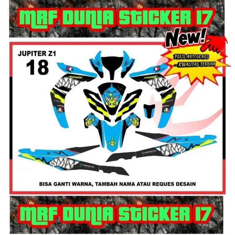 Jual Sticker decal motor Jupiter Z1 Full Body stiker dekal Jupiter Z1
