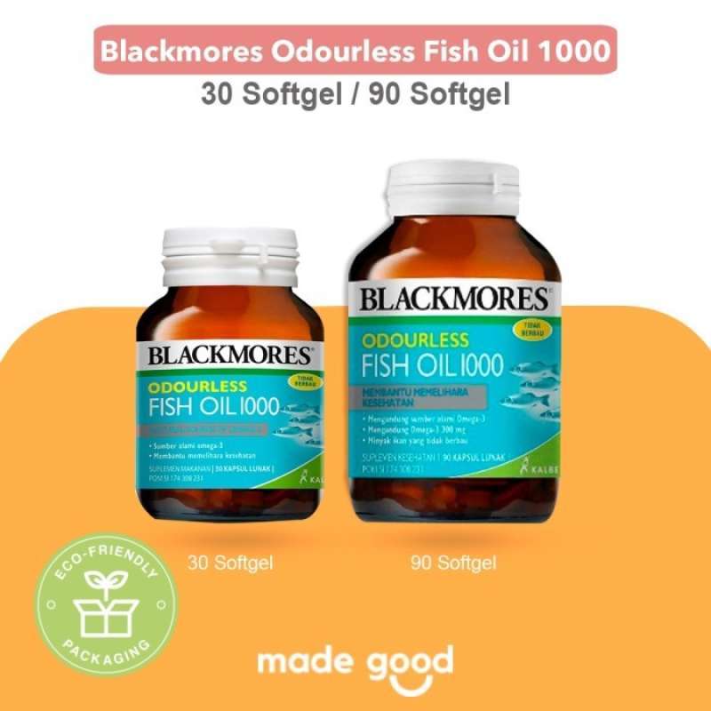 Jual Blackmores Odourless Fish Oil BPOM Kalbe Vitamin Omega 3 Australia di Seller Made Good