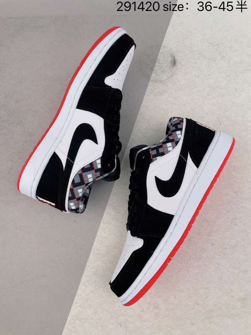 black and white aj1 low