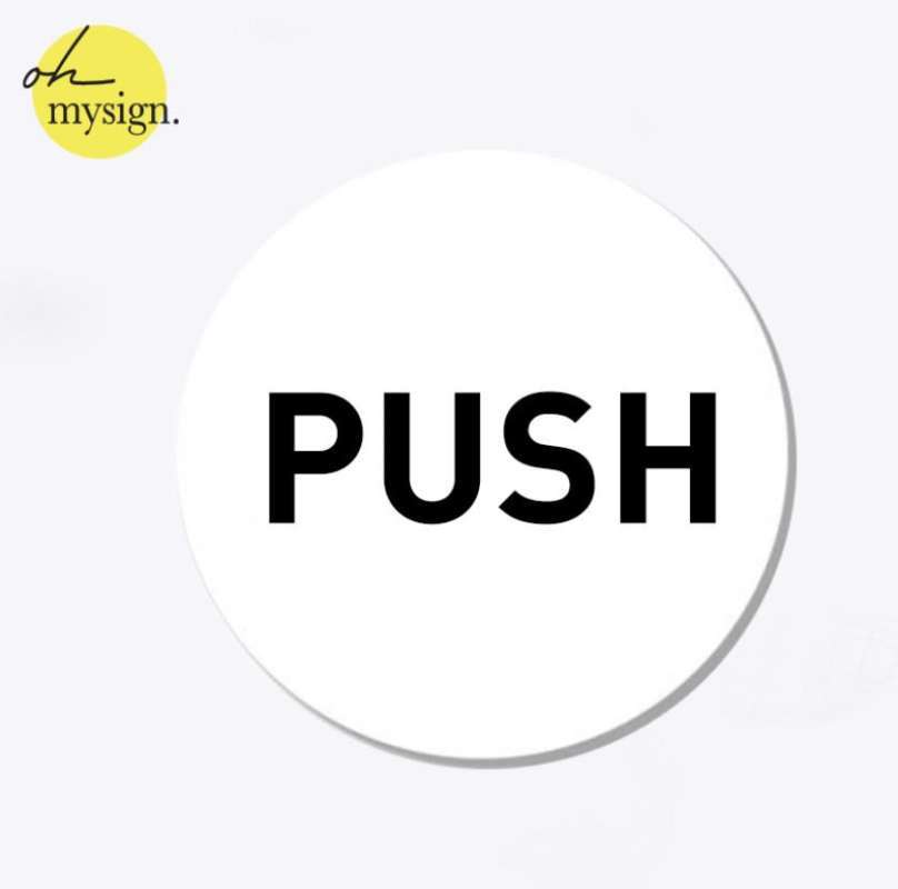 Jual Sign Push Acrylic Signage Akrilik Push Dorong Label Akrilik Dorong Hitam di Seller Oh