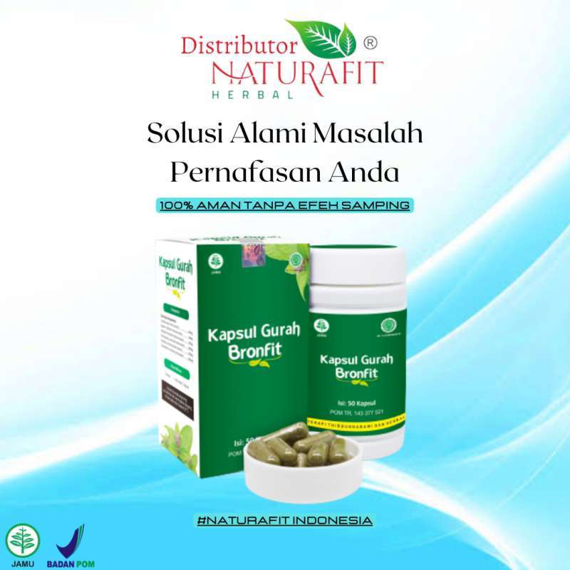 Jual KAPSUL GURAH BRONFIT OBAT HERBAL ASMA, SINUSITIS, BRONKITIS, TBC ...