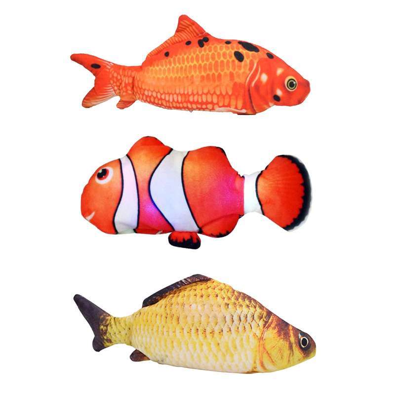 Jual 3x Cat Toys Moving Fish Electric Realistic Flopping Wiggle Fish