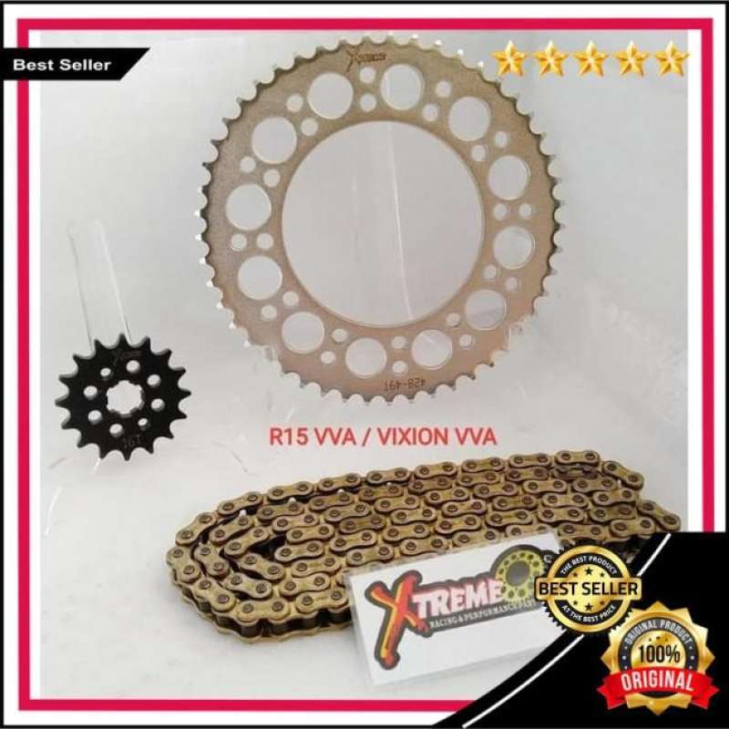 Jual Best Seller GEAR SET YAMAHA R15 VVA ALL UKURAN XTREME RACING di ...