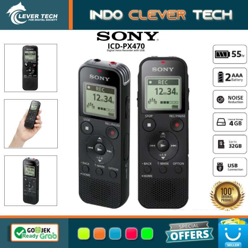 Promo Sony ICD-PX470 Digital Voice Recorder Diskon 3% di Seller Clever ...