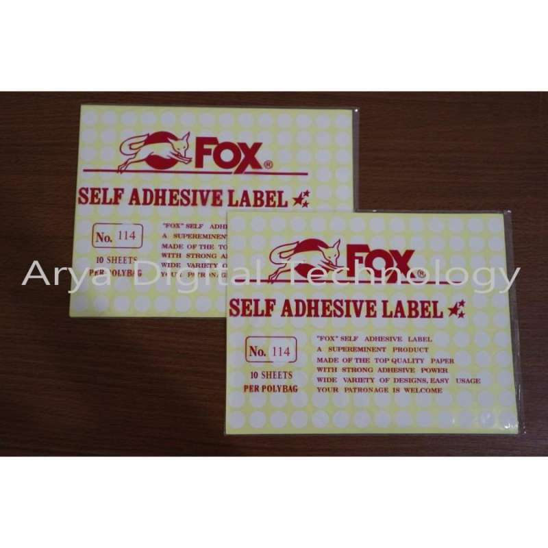 Label Fox Jual Kertas Label Fox Original Harga Termurah Juli 2024 | Blibli