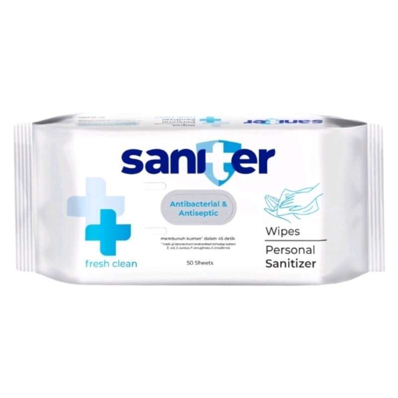 Promo Saniter Disinfectant & Antibacterial Personal Wipes [20 Sheets