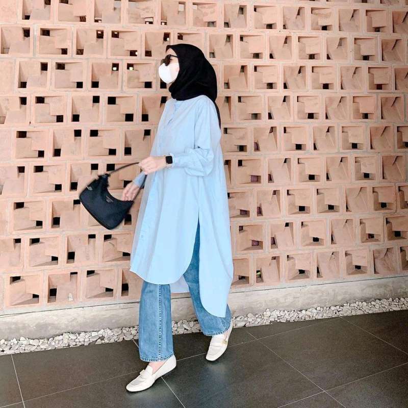 Promo UNIKDANMURAH AILEN OVERSIZE LONG TUNIK BAJU ATASAN MUSLIM