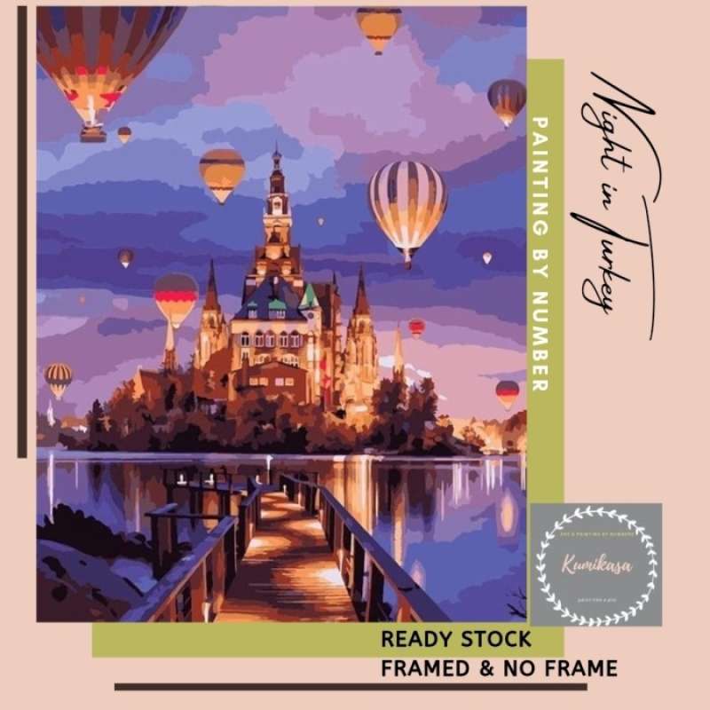 Promo Diy Painting By Number 50X40 Kerajinan Tangan Lukisan Night In Turkey Diskon 10 di Seller