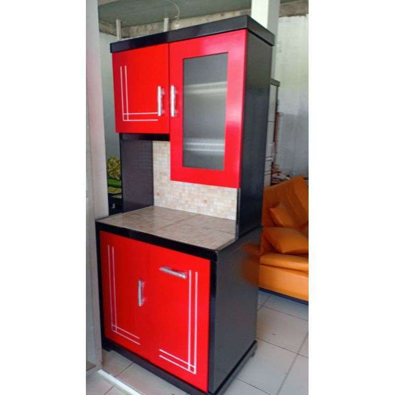 Jual kitchen set minimalis kitchen set 2 pintu lemari sayur 2 pintu