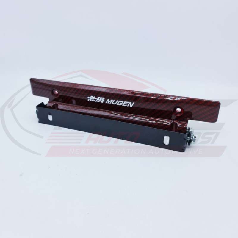 Jual Dudukan Plat Nomor Mobil Model JDM Karbon Adjustable MAROON