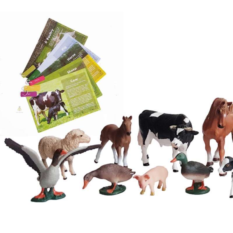 Jual Animal Family Figurine Farm Montessori Sensory Tata Edutoys di